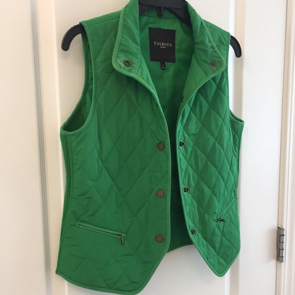 Talbots Green Puffy Vest - Picture 3 of 14